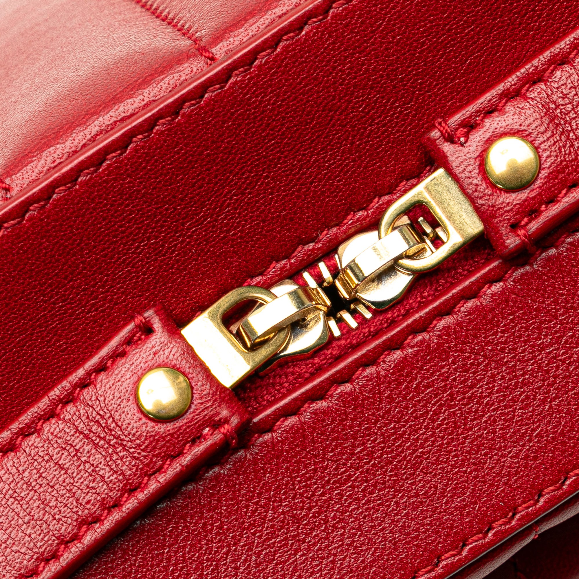 Saint Laurent | Pre-Owned Toy Lambskin Vicky Crossbody | Red