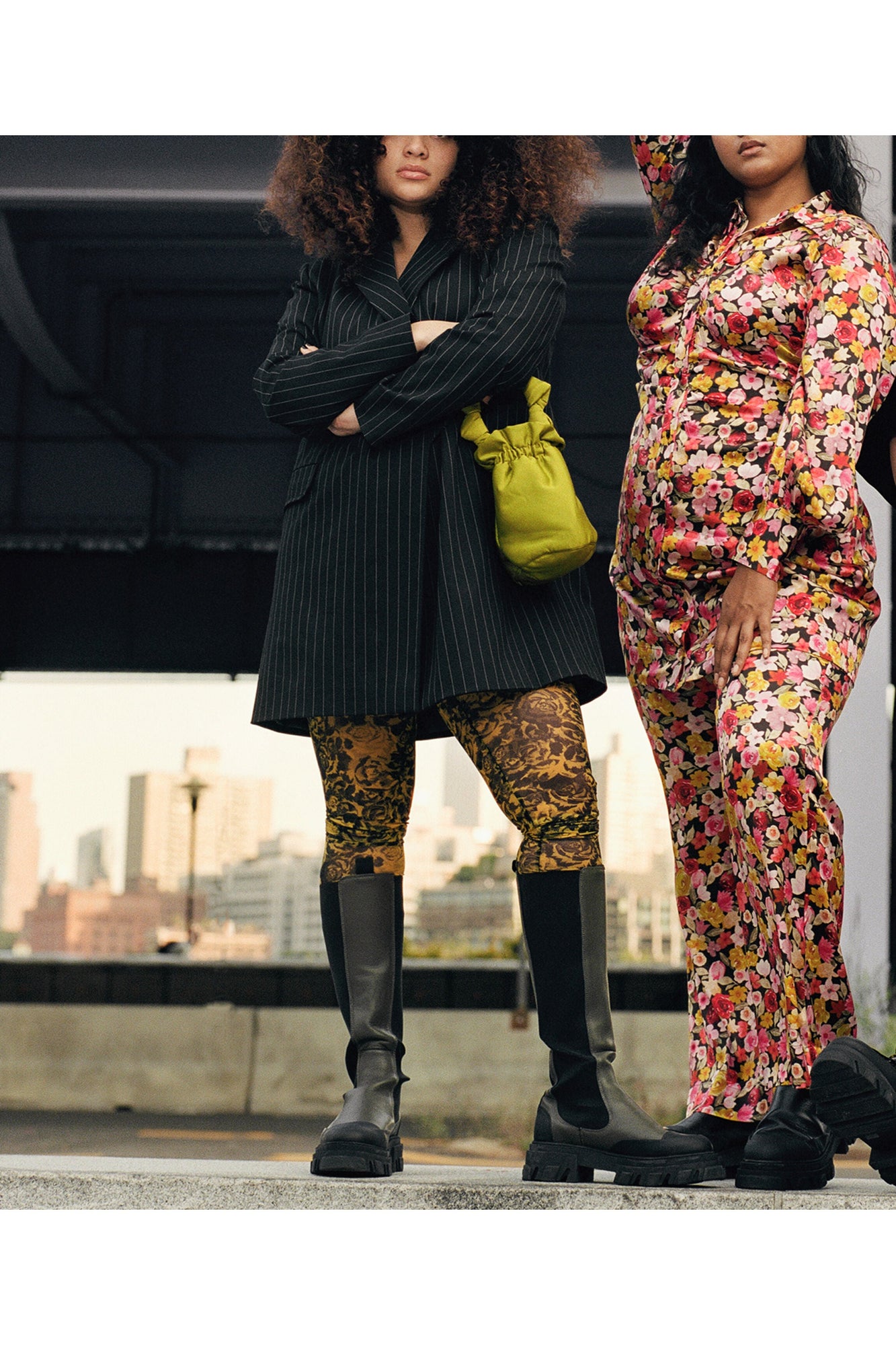 Yellow Printed Mesh Leggings | Lemon