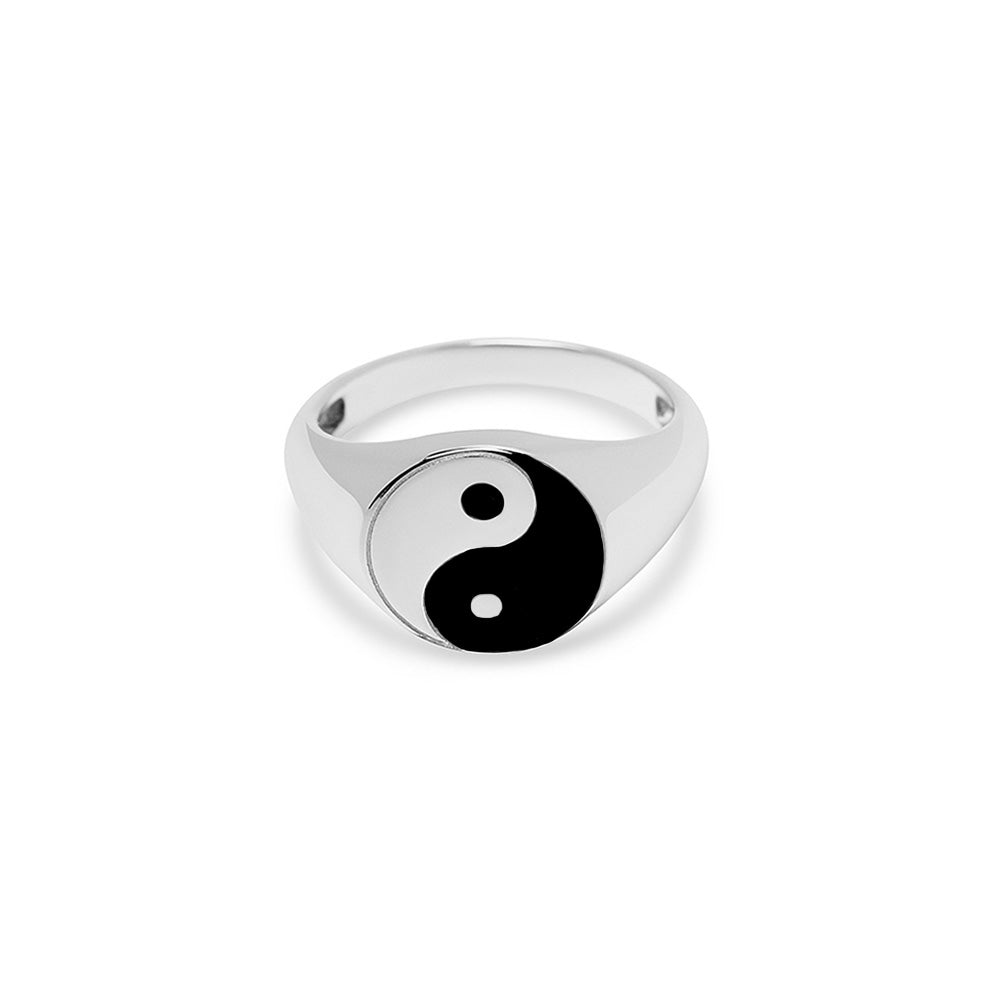 The Yin Yang Signet Ring | 18KT Gold Vermeil & Sterling Silver