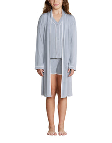 Youth | MC Soft Jersey Piped Robe | Moonbeam-White