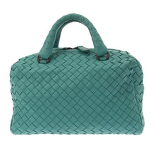 Bottega Veneta | Pre-Owned Intrecciato Satchel | Blue/Aqua