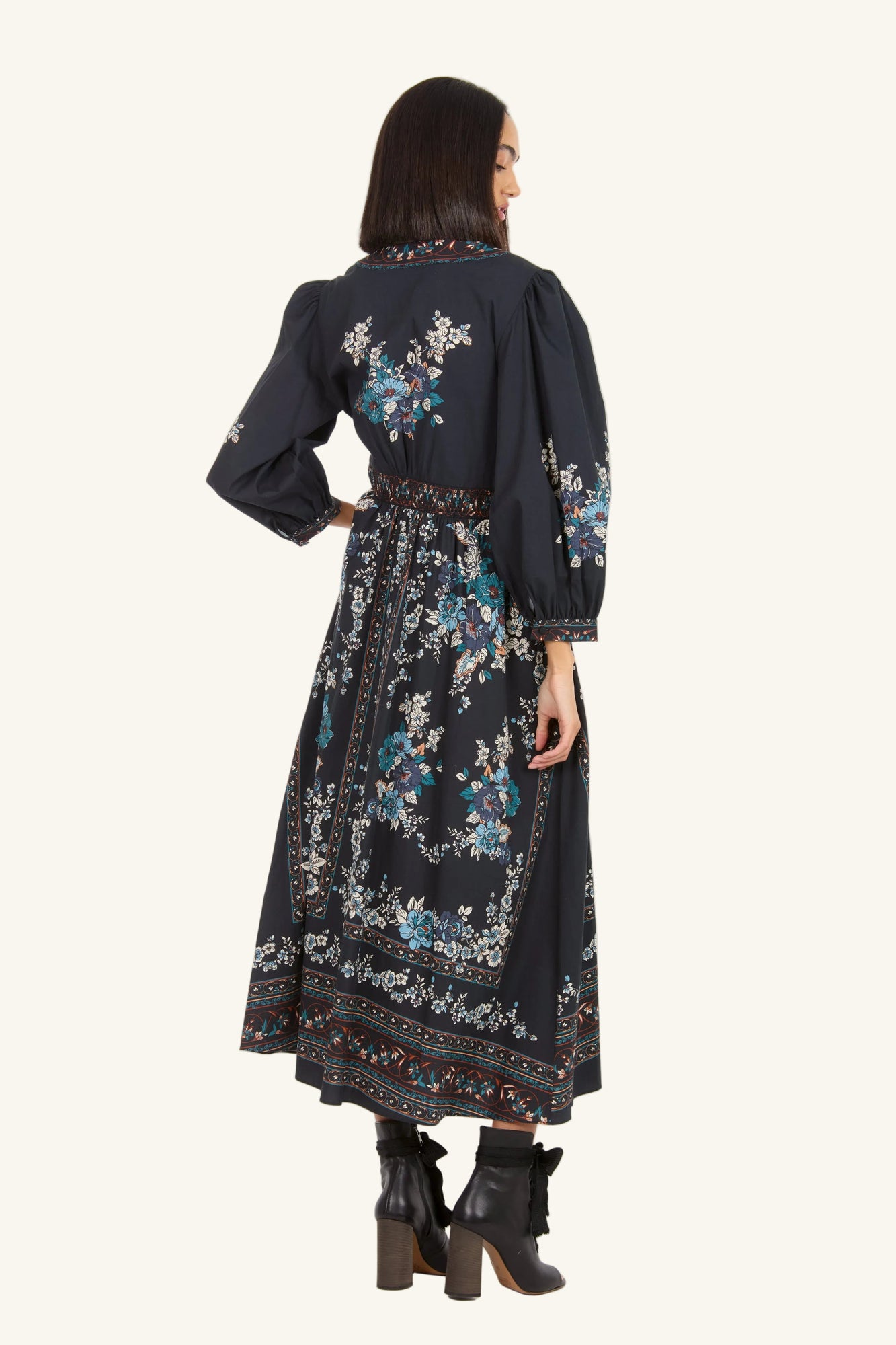 Zaria Dress | Dark Navy Floral