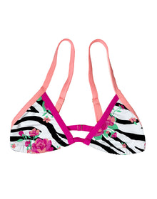 Alex Micro Triangle Top | Zebra Rose