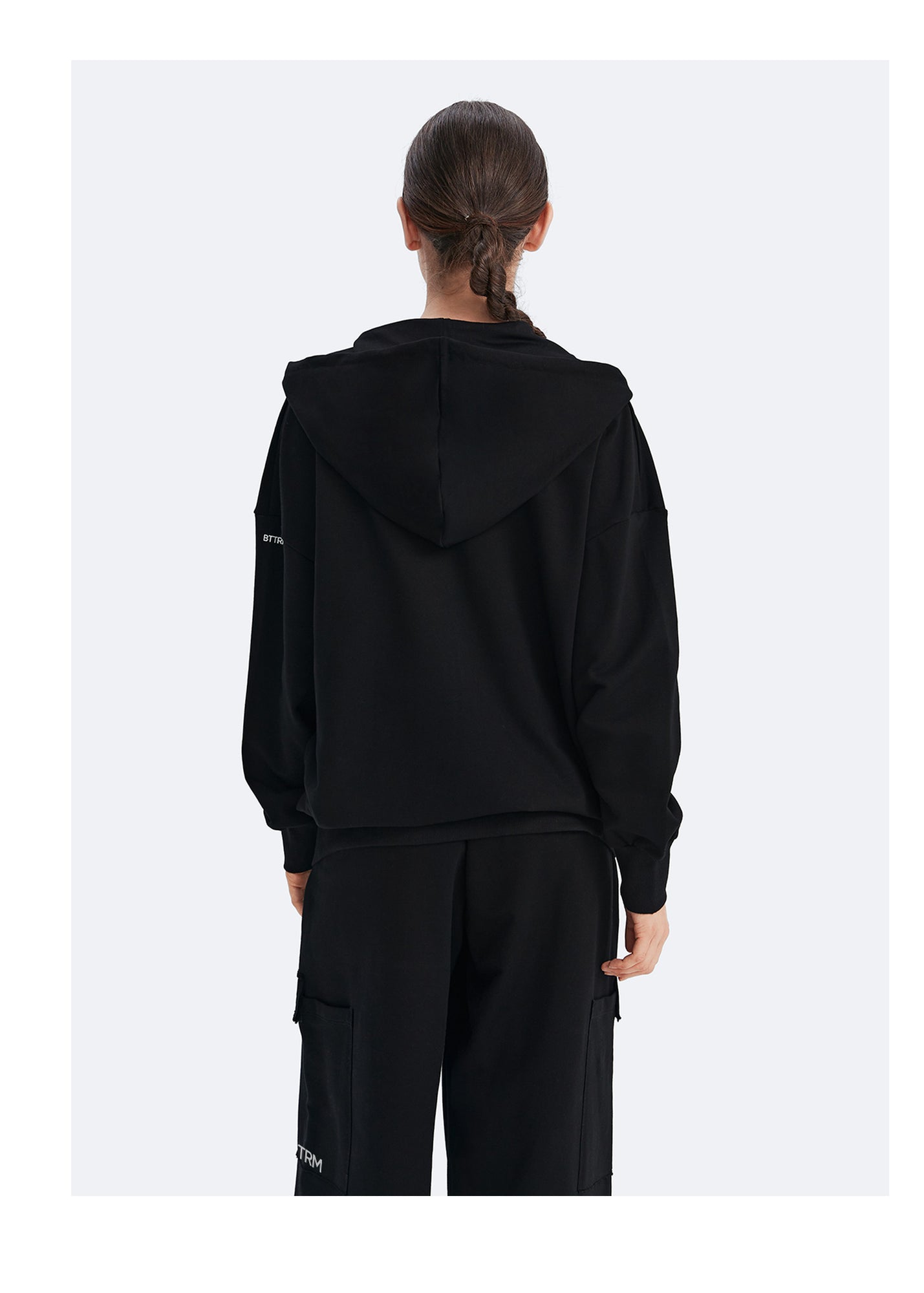 Zip Up Hoodie with Pockets | Black