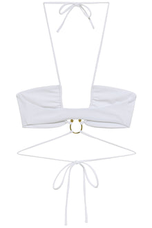 Flat image of the back of the Zuri Top in white