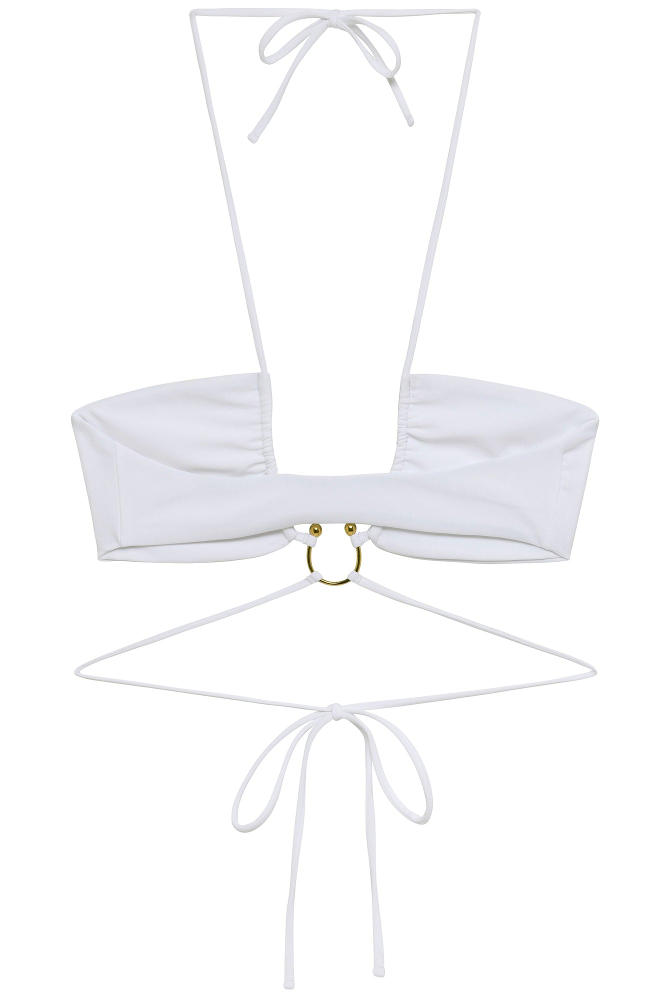Flat image of the back of the Zuri Top in white