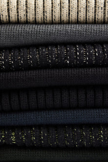 RAINS Sapa Knit Crew Neck Black Long Sleeve