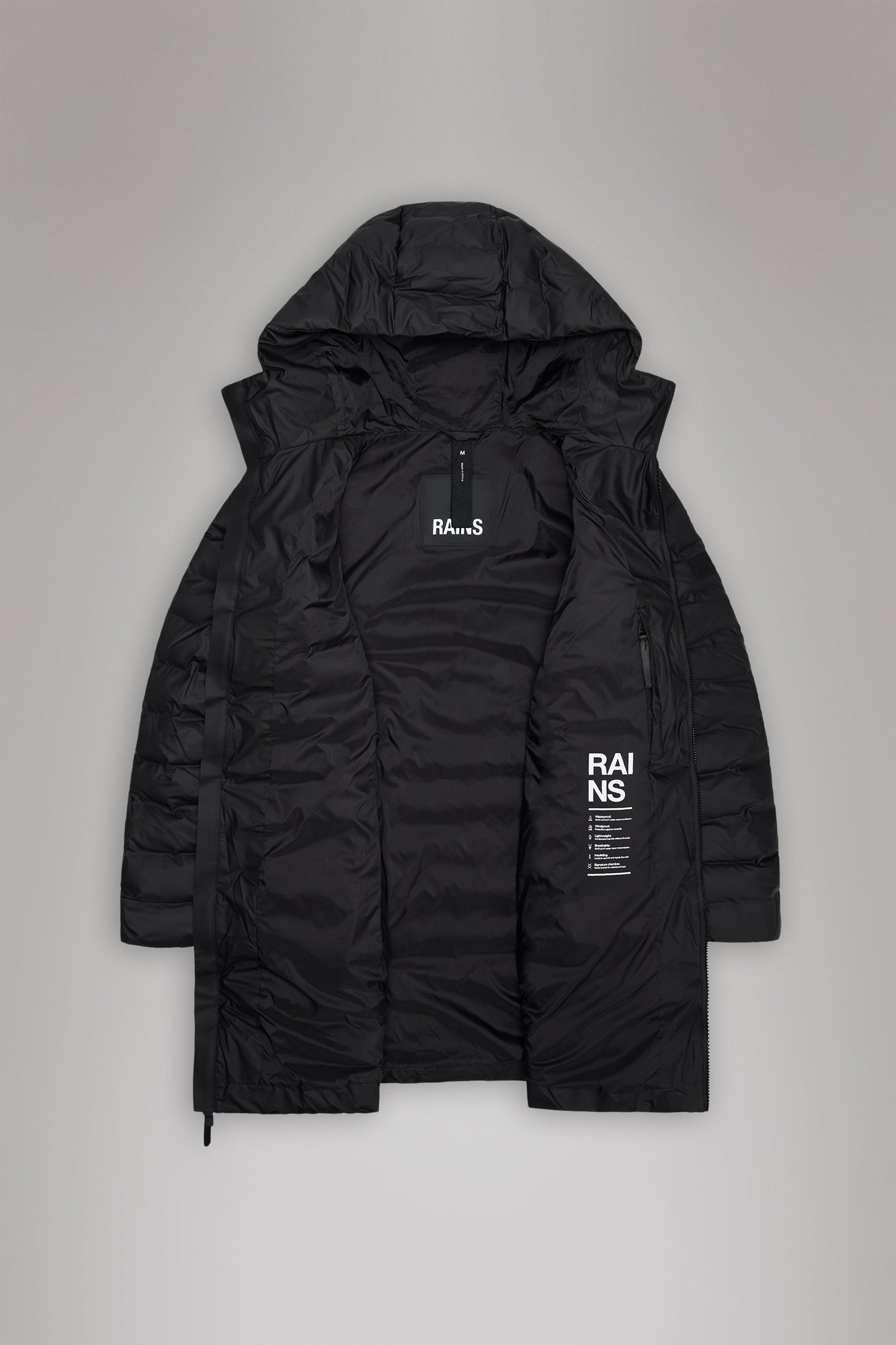 Rains Lohja Long Puffer Curve Jacket Honor Jacket