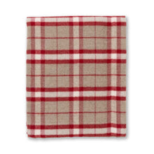 Aberdeen Throw | Light Taupe / Scarlet
