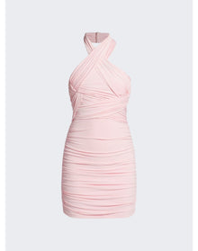 Alexander Wang | Women | Interwoven Mini Halter Dress | Light Pink
