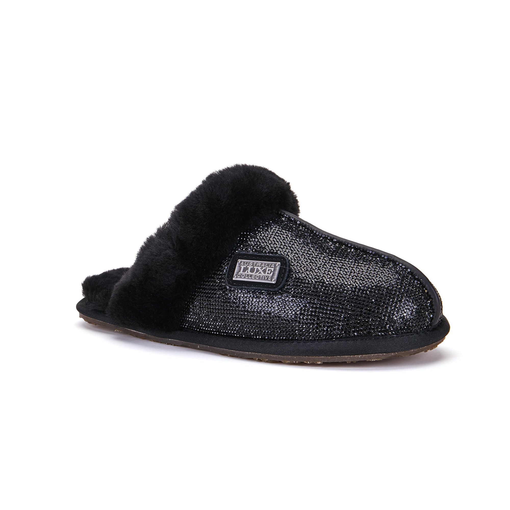 CLOSED MULE GLITTER BLACK - Australia Luxe Collective