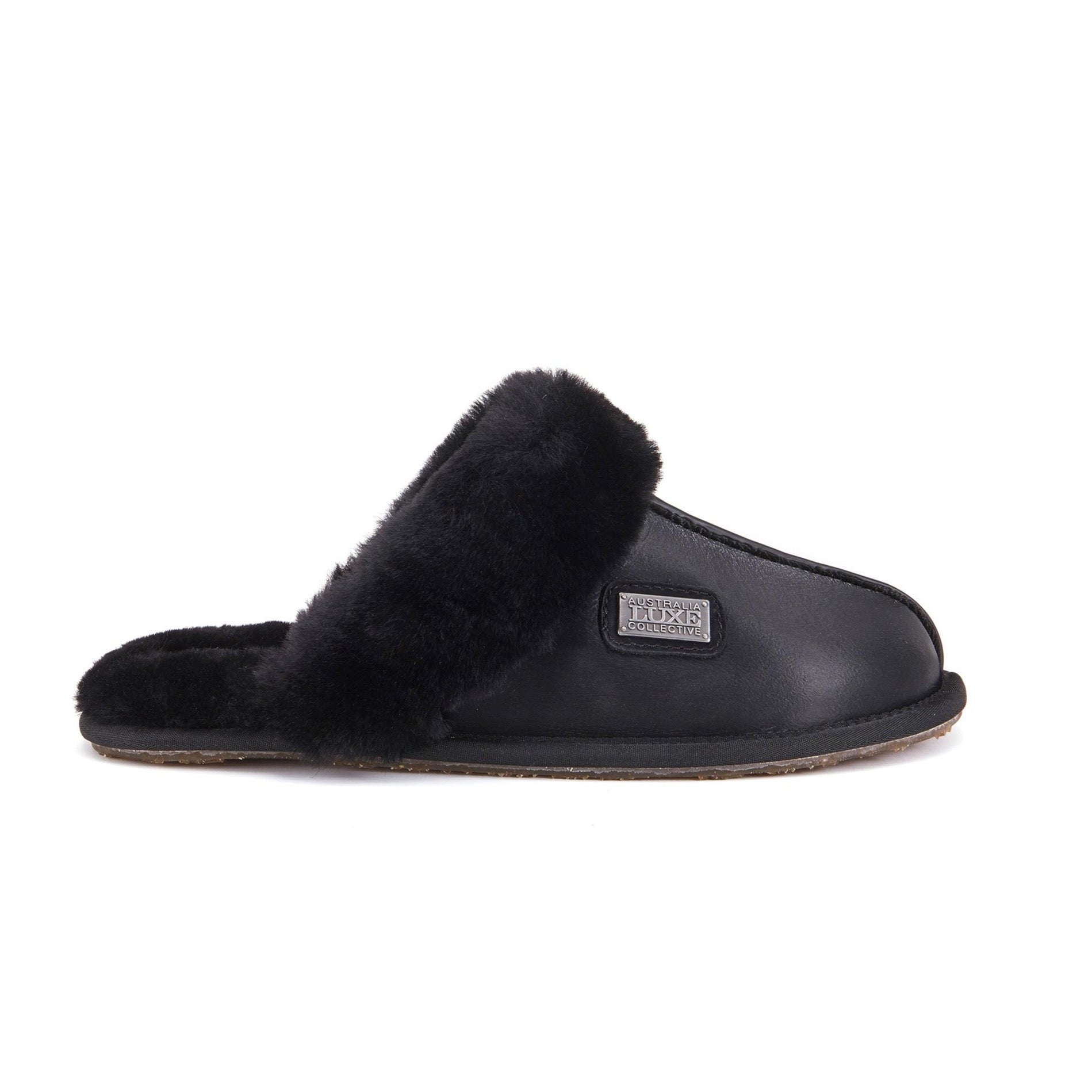 CLOSED MULE SATIN BLACK - Australia Luxe Collective