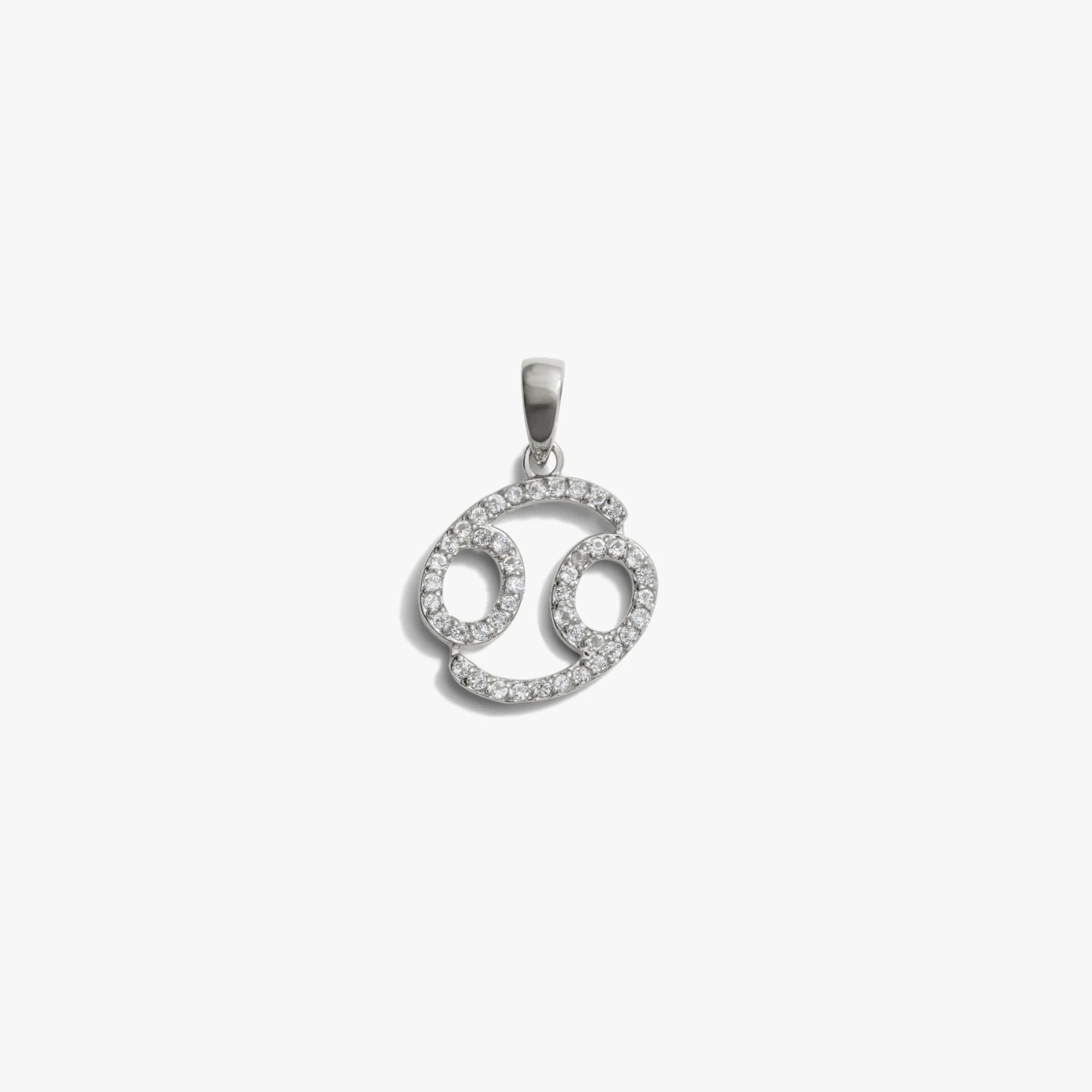 Awe Inspired Pendants Sterling Silver / Cancer / Mini Zodiac Gemstone Amulet