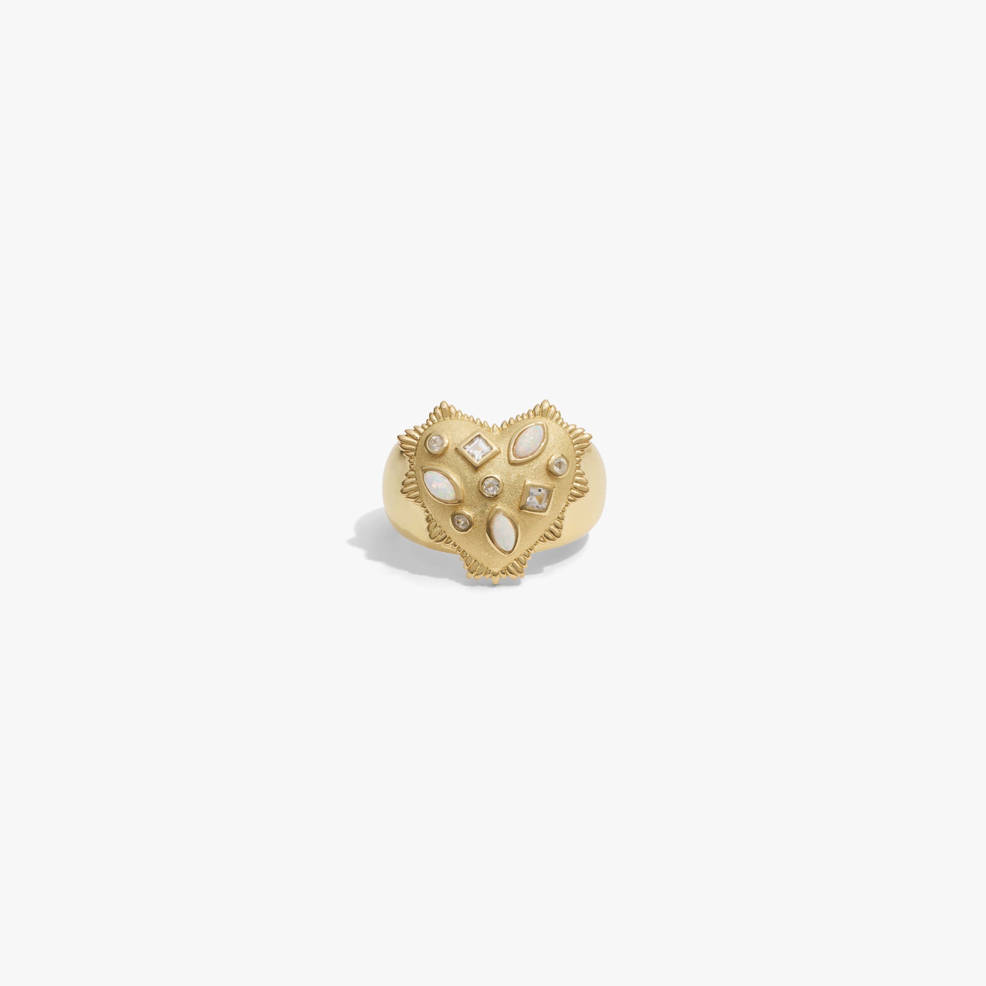 Awe Inspired  Rings White Radiant Heart Ring