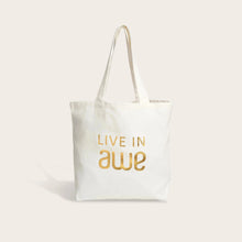 Awe Inspired Ritual Ecru Live in Awe Tote
