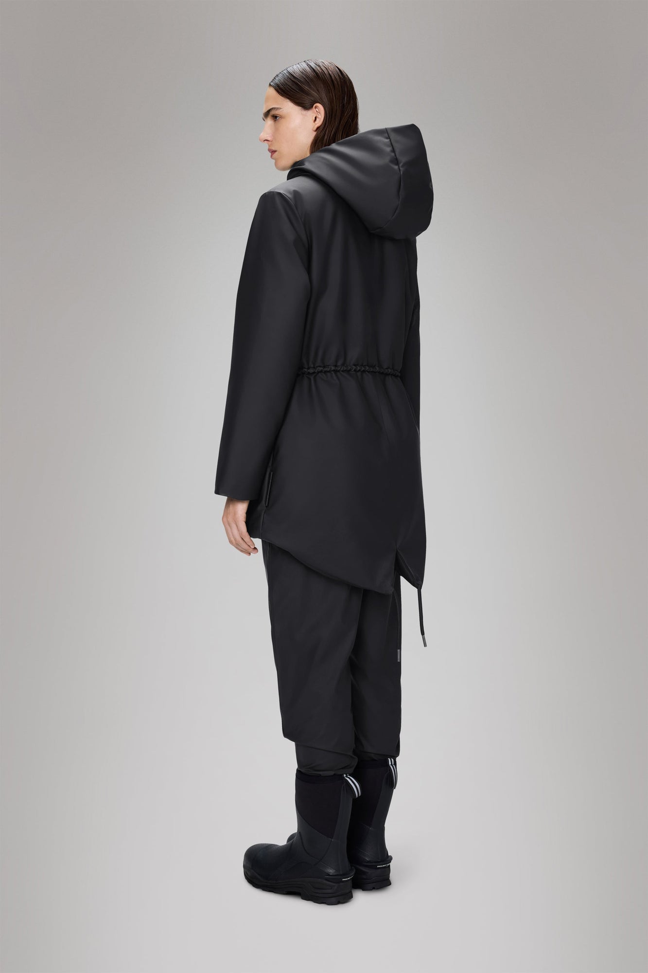 Rains Nome String W Parka Black Jacket