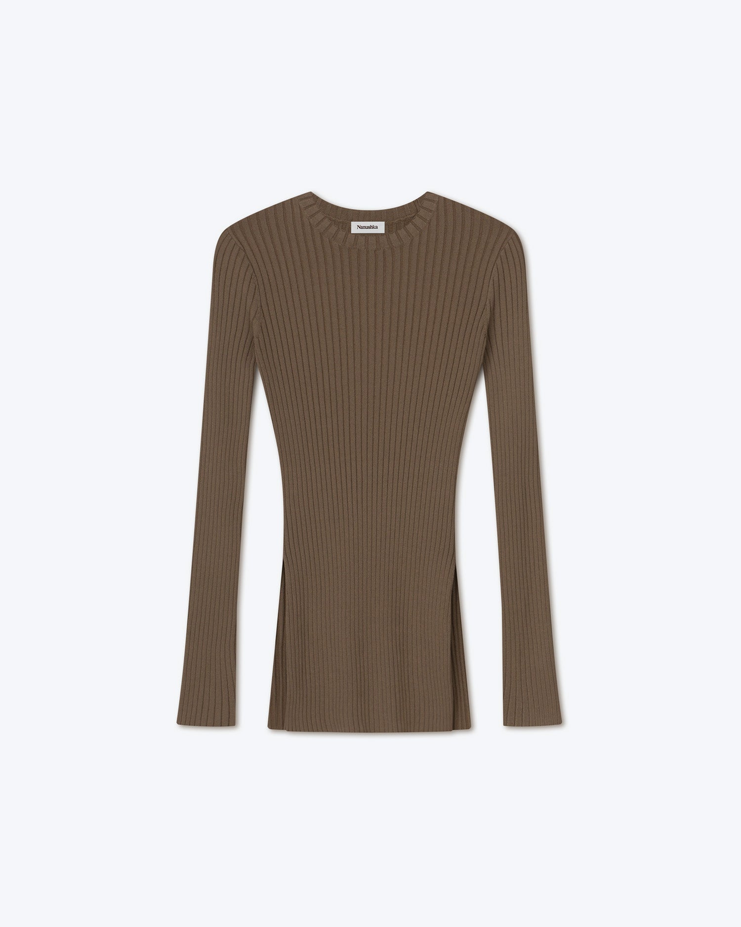 Womens | Bardia Long Sleeve Rib Top | Khaki