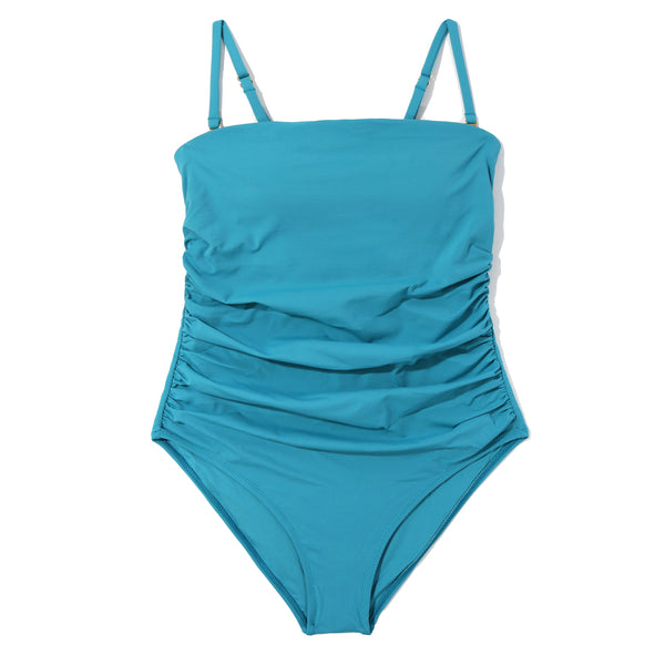 Swim Bandeau One Piece | Tahiti Teal