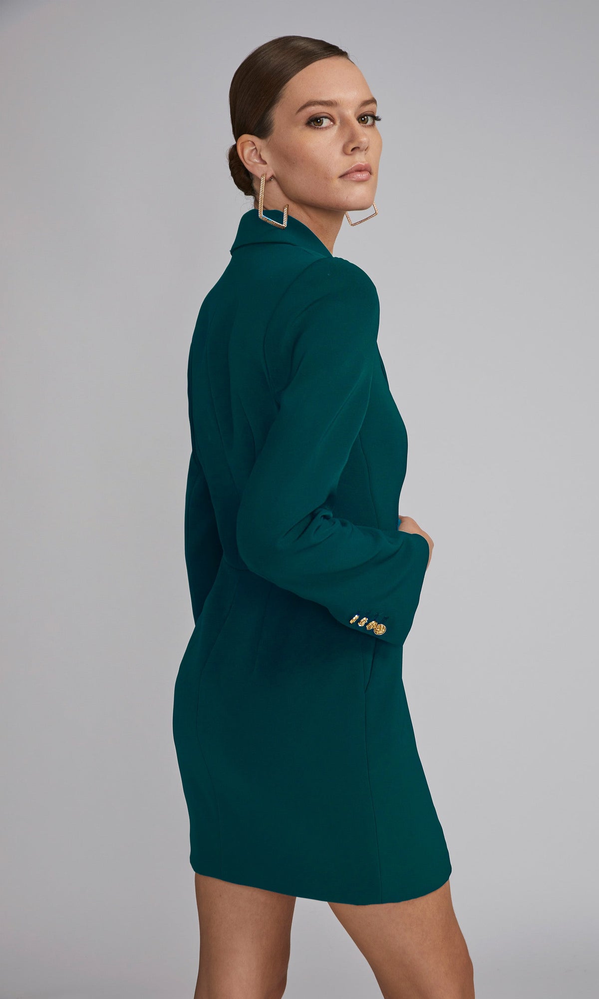 Jeanne Crepe Blazer Dress | Hunter