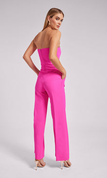 Elore Crepe Jumpsuit | Magenta