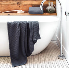 Slate | Waffle Bath Sheet Made With 100% Organic Bamboo #Color_slate