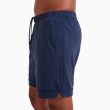 Breathable Mesh Lounge Shorts with Modal Lining | Navy