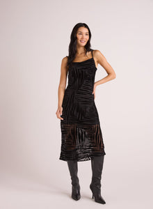 Bias Layered Slip Dress | Black