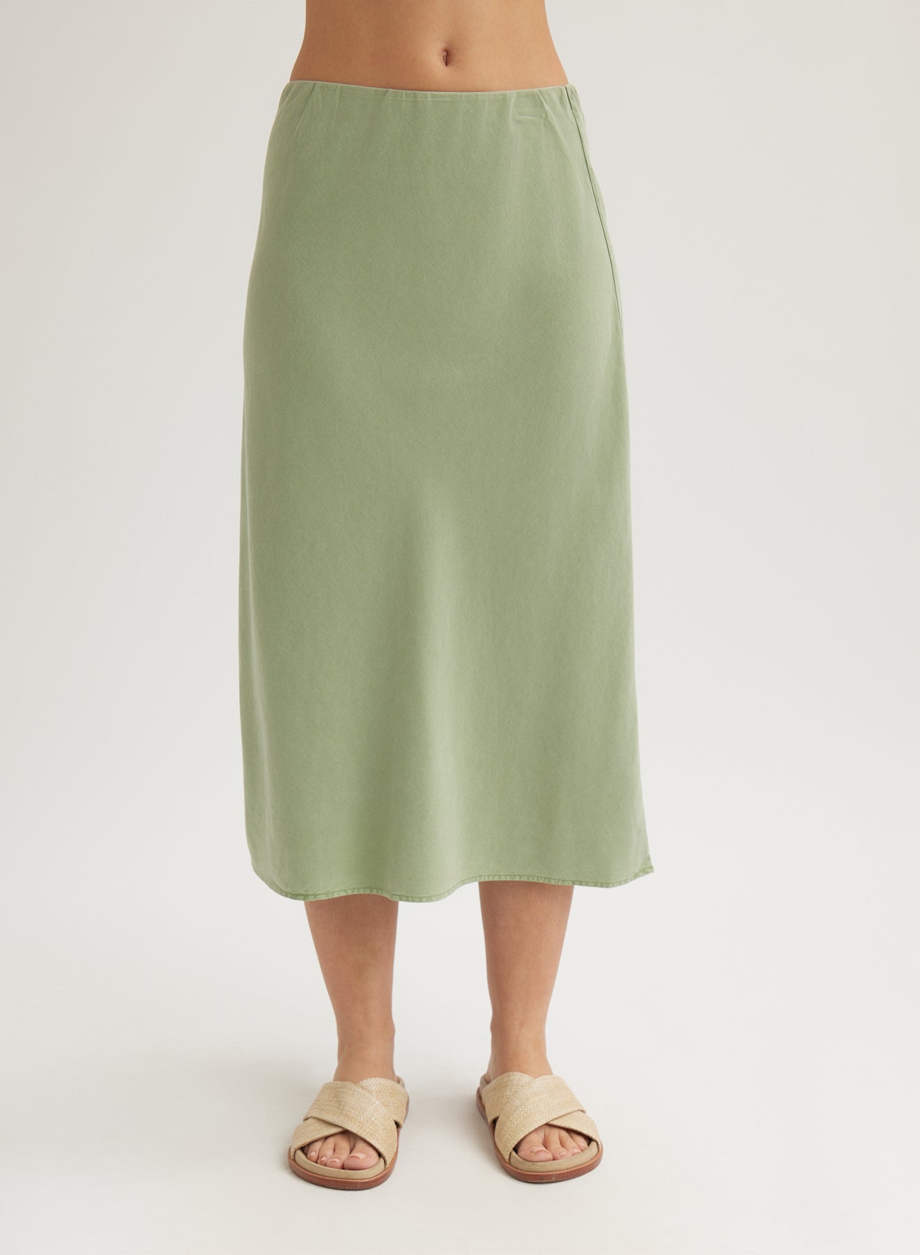 Bias Midi Skirt | Olive Grove