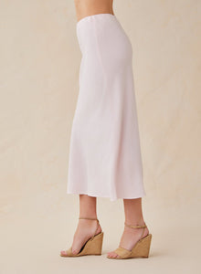 Bias Midi Skirt | Petal Pink