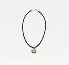 The Naia Gem Pendant Necklace | Black & Gold
