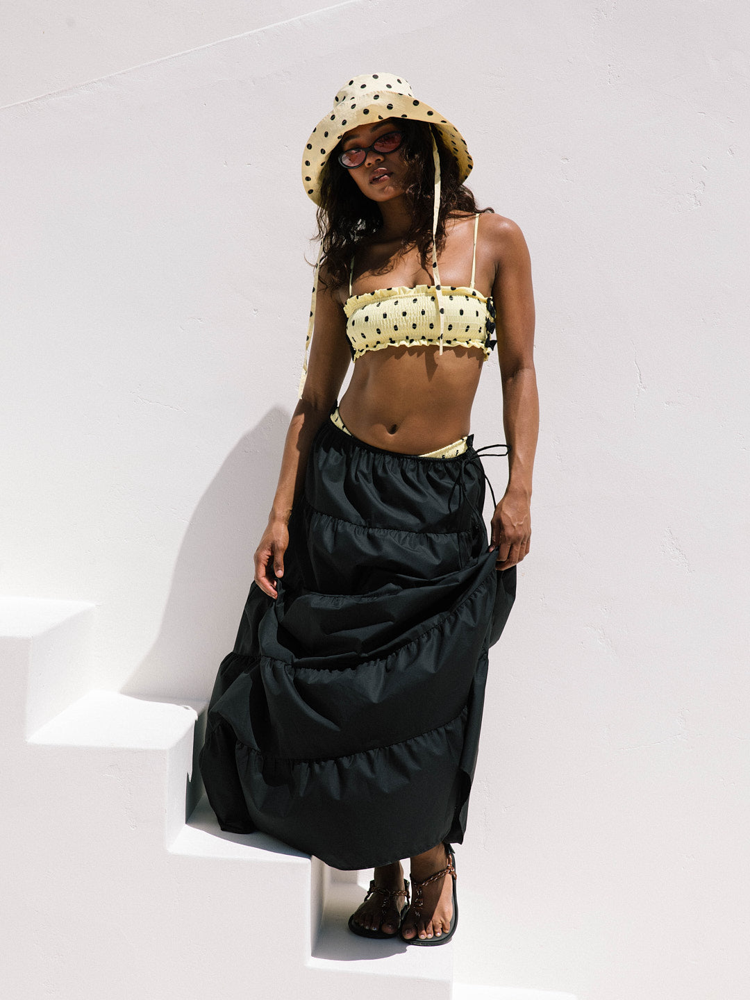 Tiered Maxi Skirt | Black