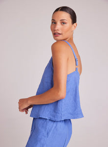 Button Front Cami | Bahia Blue