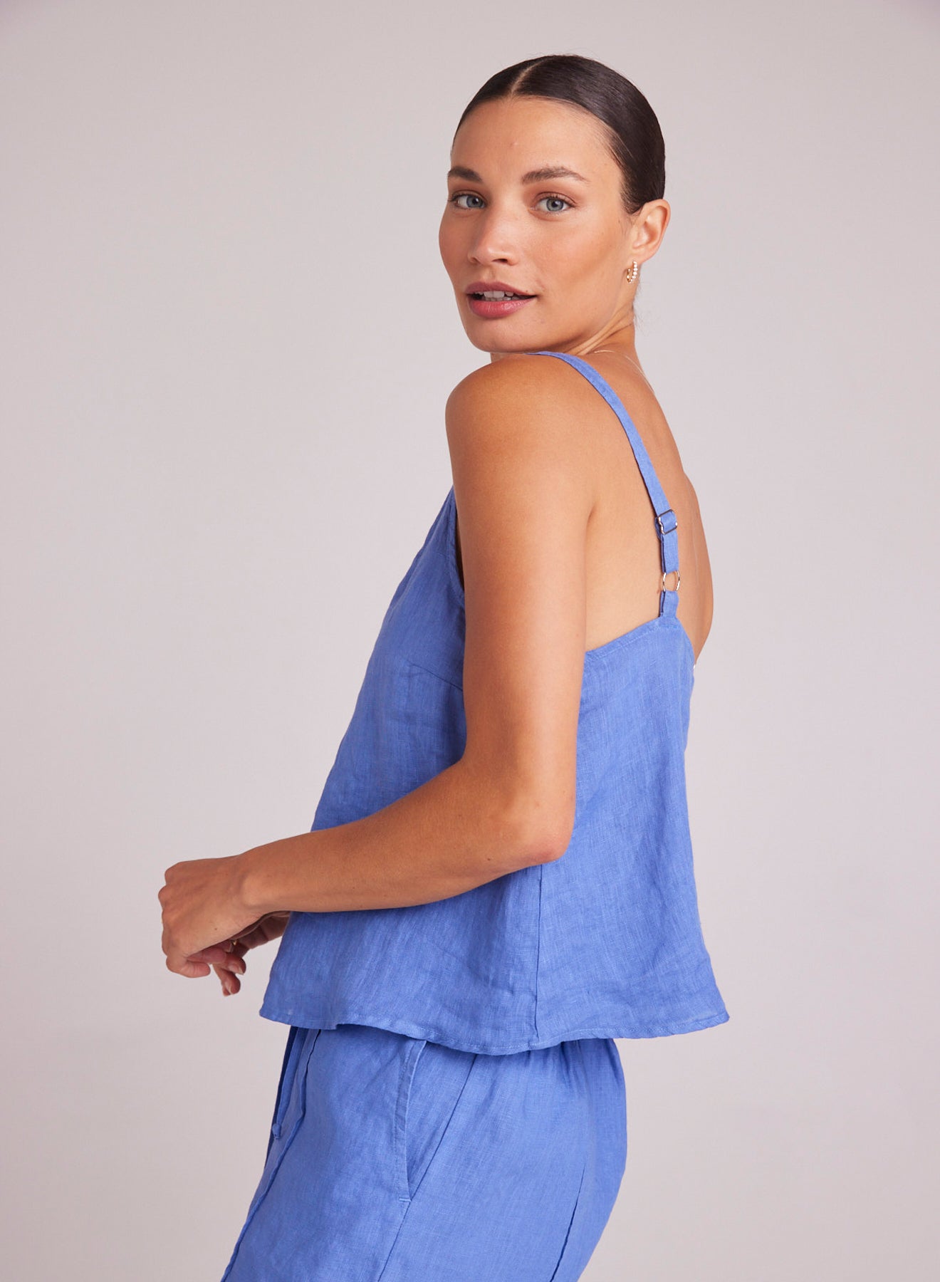 Button Front Cami | Bahia Blue