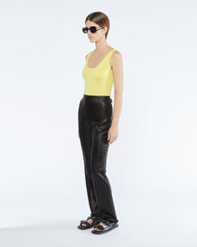 Maurie Tailored Satin Pants | Black