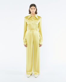 Womens | Kezia Slip Satin Pants | Yellow