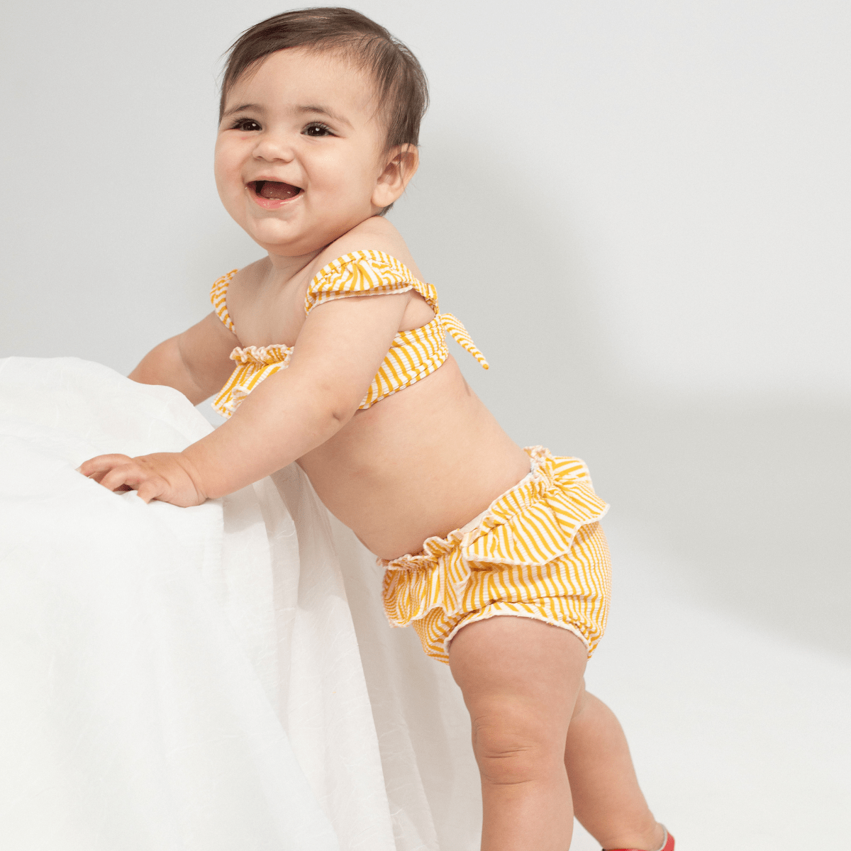 Kids | Cabana Bikini Set | Canary Stripe