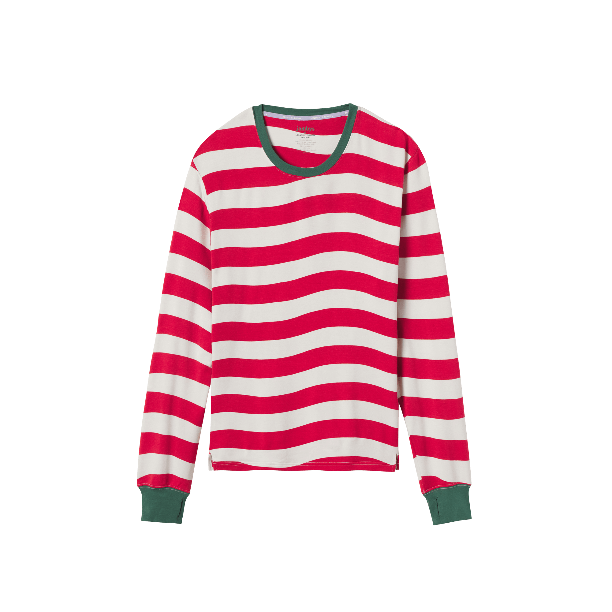 Ultra-Soft French Terry Long-Sleeve Tee | Candy Cane