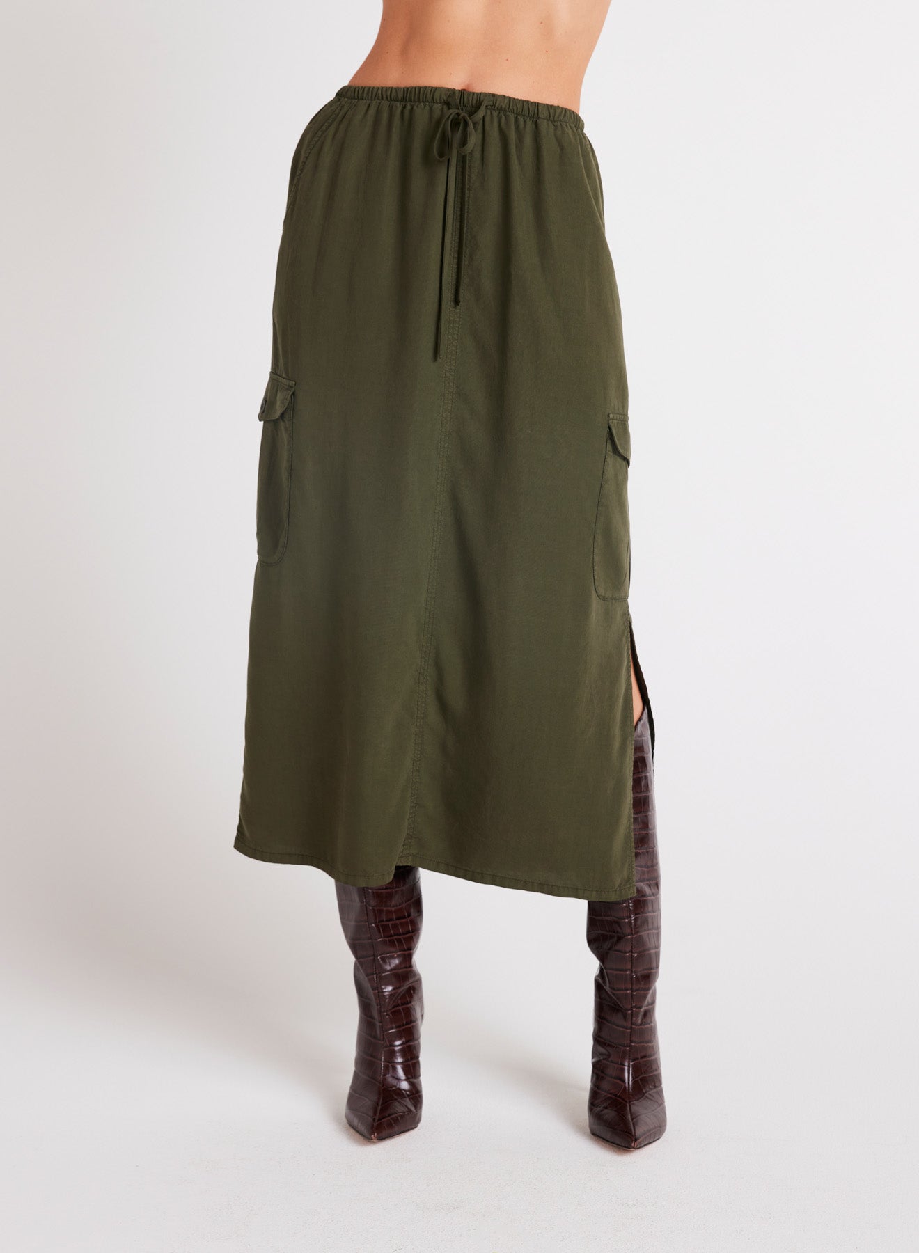 Cargo Midi Skirt | Italian Herb