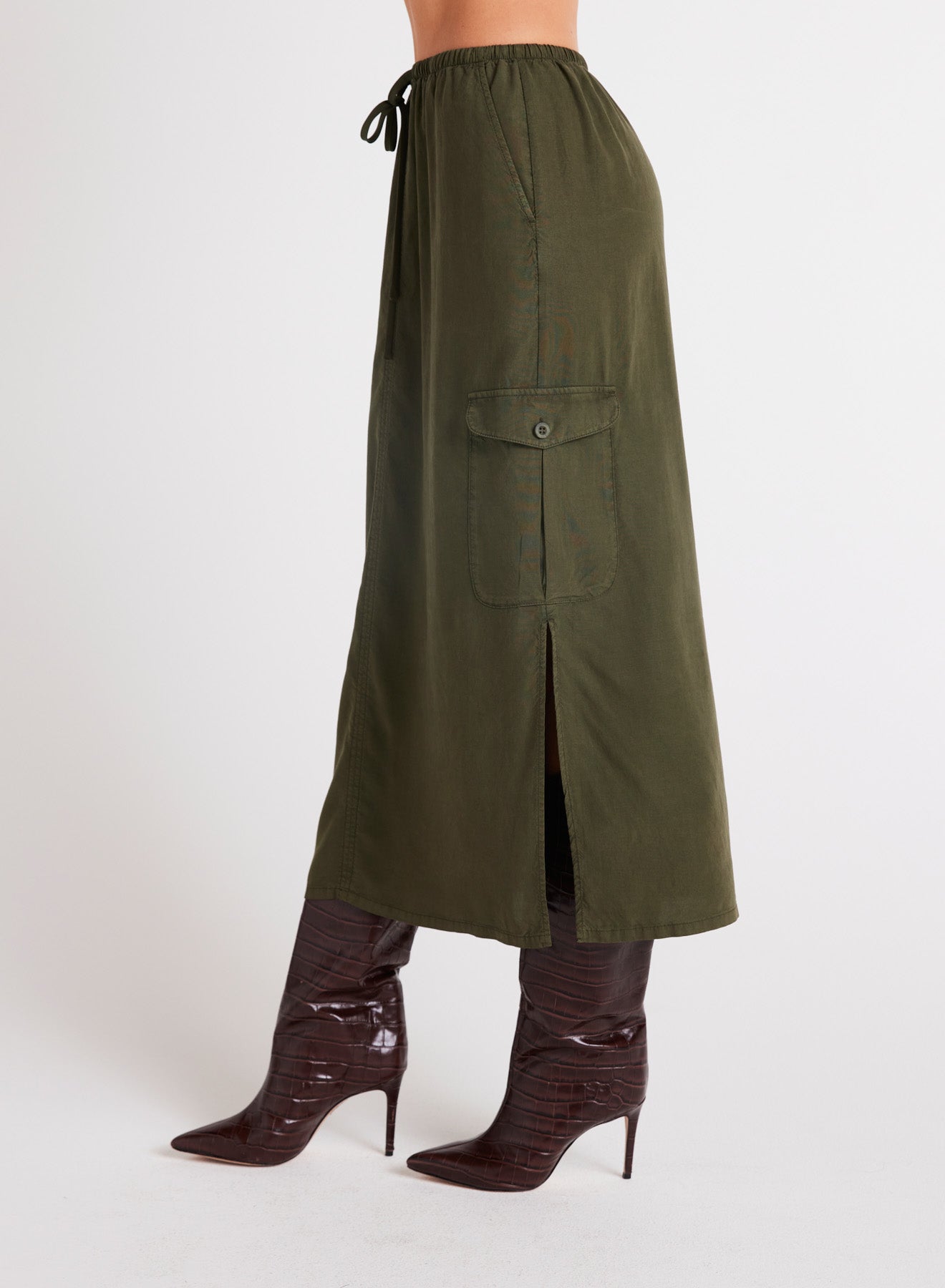 Cargo Midi Skirt | Italian Herb