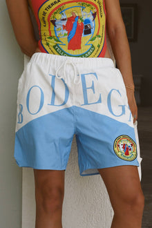 Crew Color Block Unisex Shorts | White & Blue