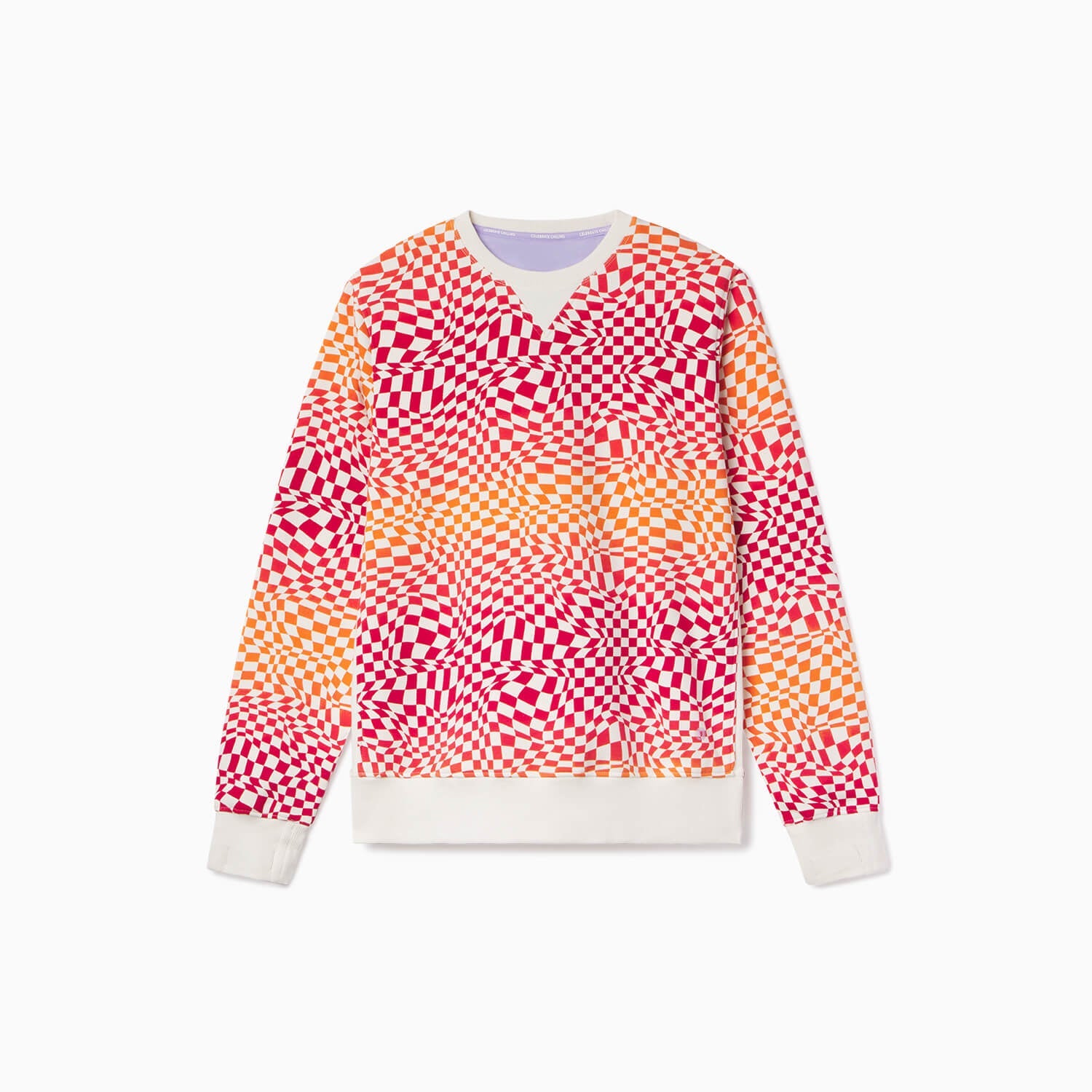 Heavyweight Recycled Fleece Crewneck | Checkerboard Gradient