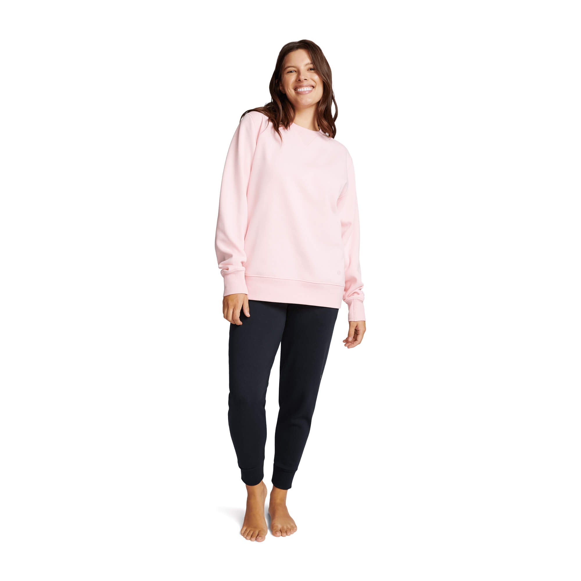 Heavyweight Recycled Fleece Crewneck | Flamingo