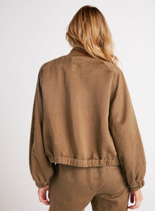 Chloe Clean Bomber Jacket | Topaz Brown