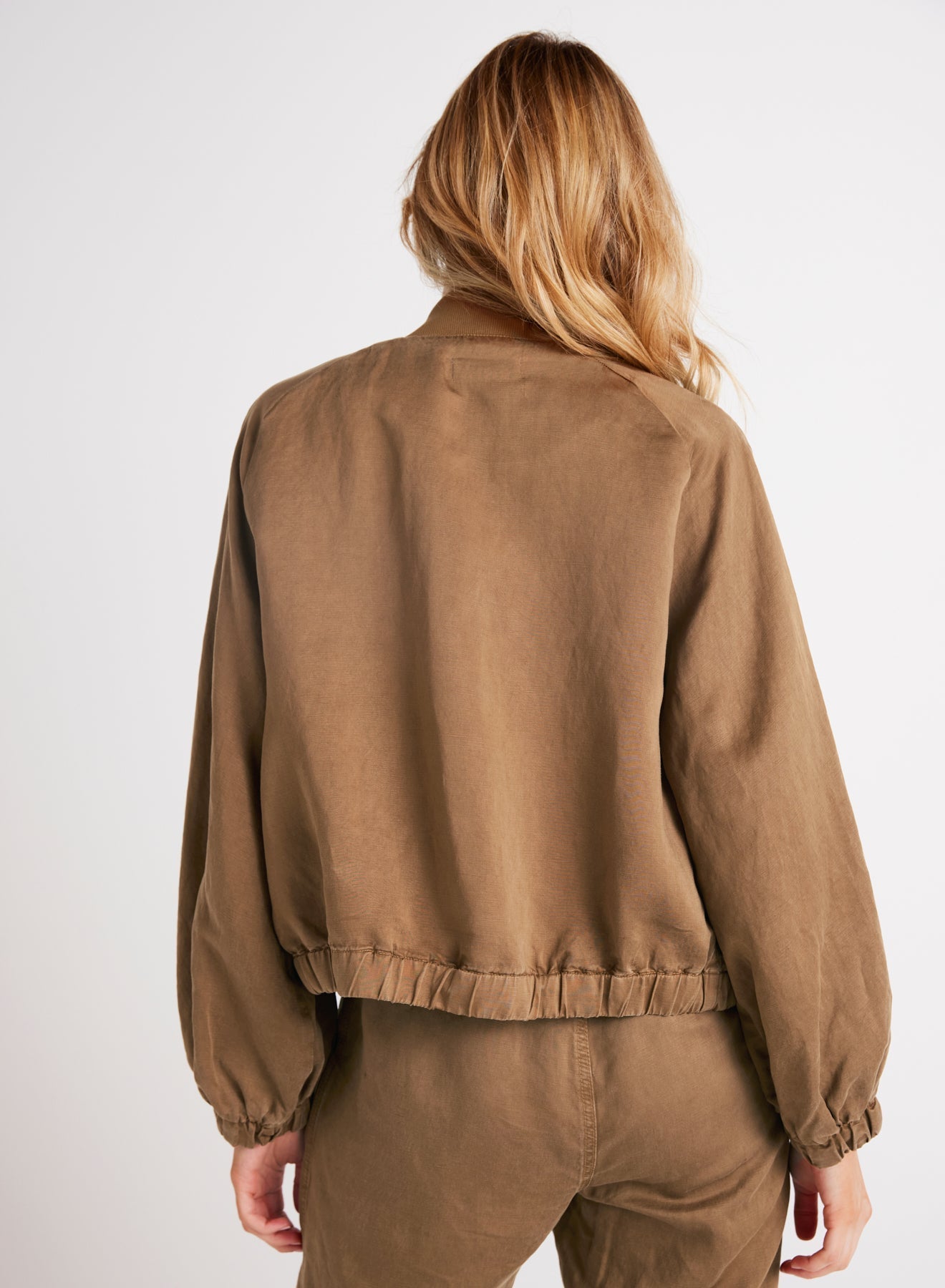 Chloe Clean Bomber Jacket | Topaz Brown