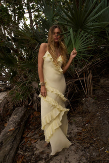 Rialto Pastel Maxi Dress | Citron