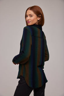 Classic Button Down | Midnight Ombre Stripes