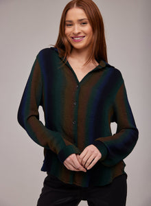 Classic Button Down | Midnight Ombre Stripes