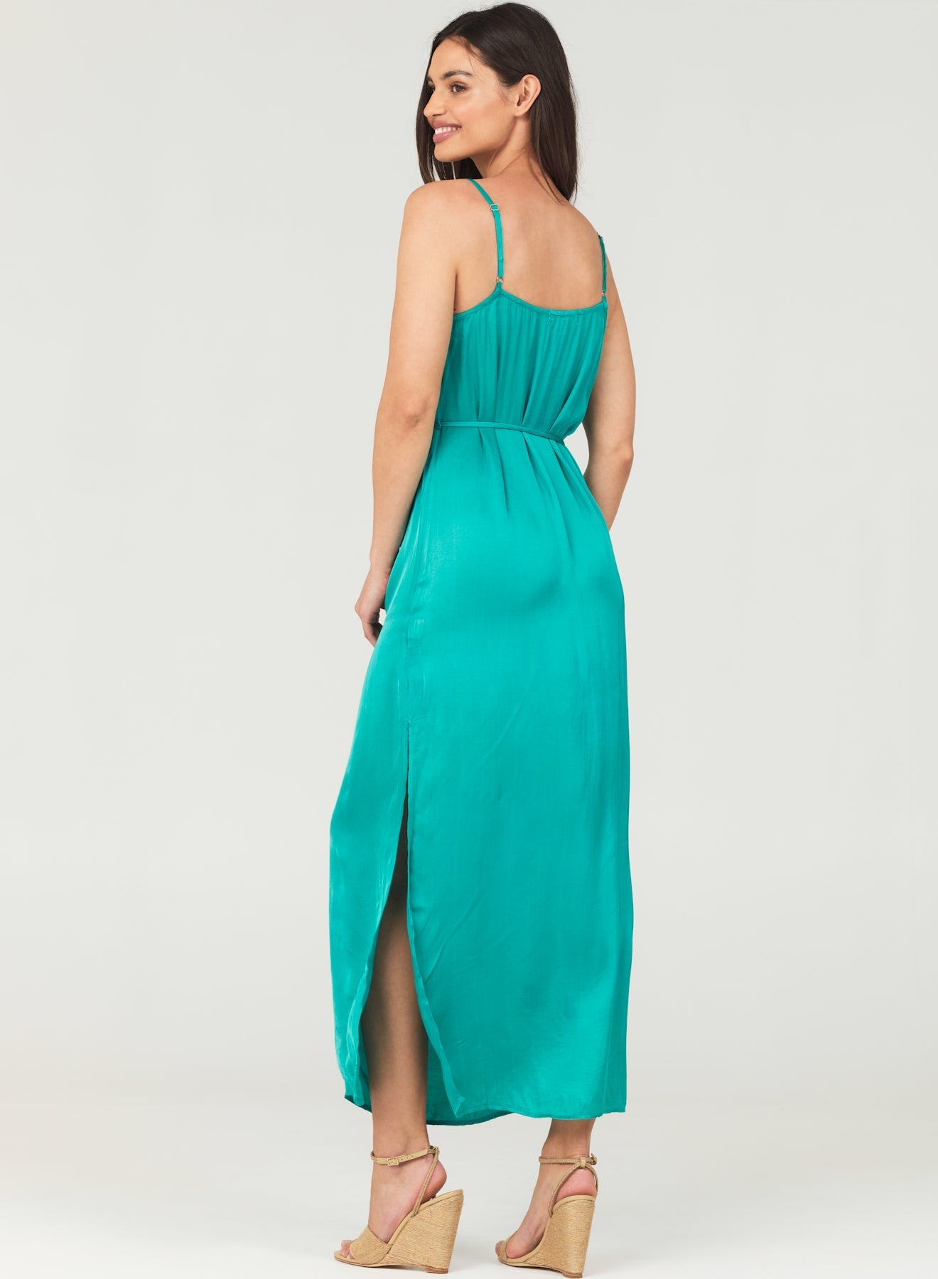 Cowl Neck Maxi Dress | Tropical Teal