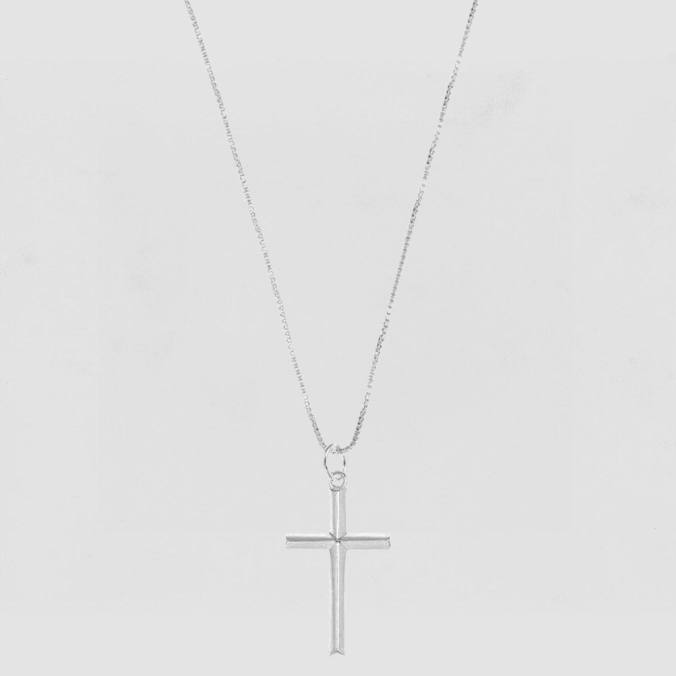 The Cross Pendant Necklace | Rhodium Plated Brass