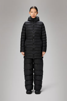 Rains Lohja Long Puffer Curve Jacket Black Jacket